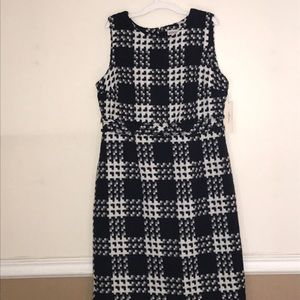 Merona Dark Gray and White Checkered Dress